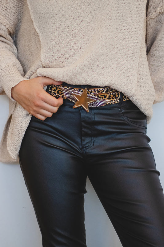 Cinturón Estrella Animal Print